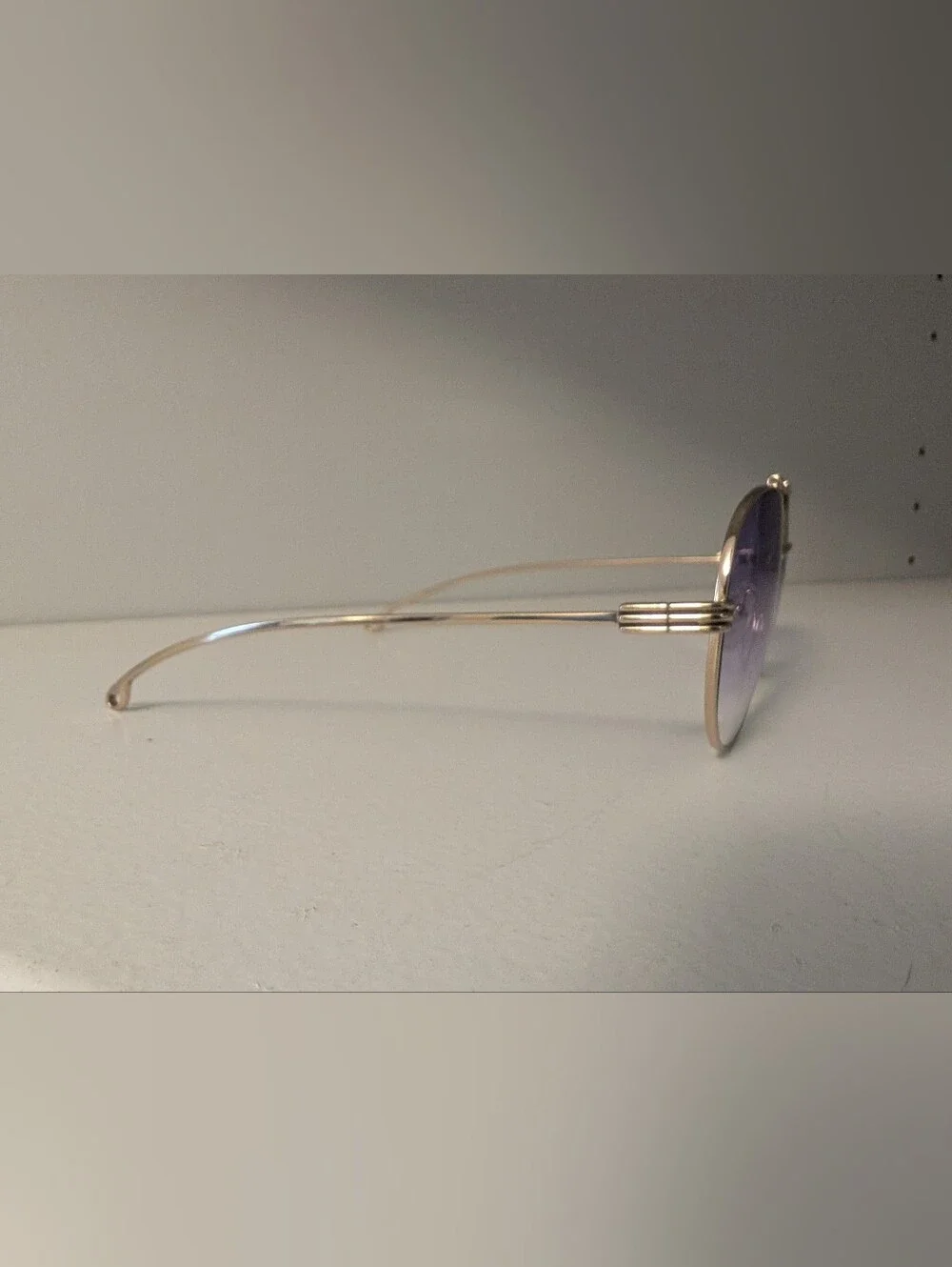 Etro Gold Frame Sunglasses with Purple Gradient Lenses